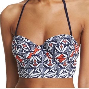 Tory Burch acoma print bikini top XS